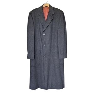 Savile Row Vintage 1960 Strachan & Co Cashmere Long Overcoat Old Money Lux XL 45